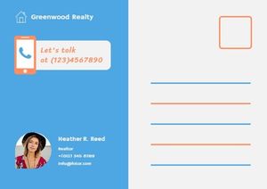 home, marketing, building, Orange House Business Postcard Template