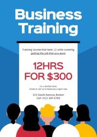 course, skill, education, Business Training Flyer Template