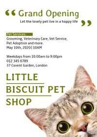 animal, business, pet shop, Pet Store Opening Poster Template