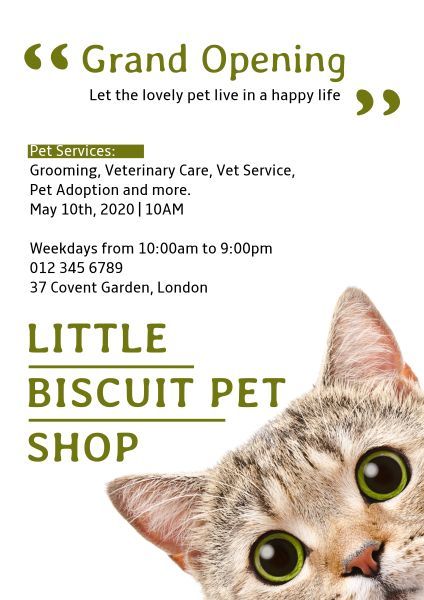 Pet Store Opening Poster