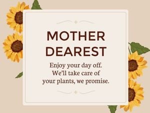 love, wishes, celebration, Vintage Illustration Floral Mother's Day Card Template