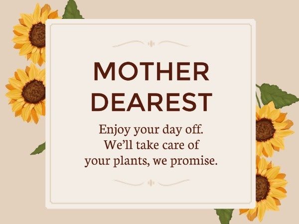 ビンテージイラスト花柄母の日 メッセージカード