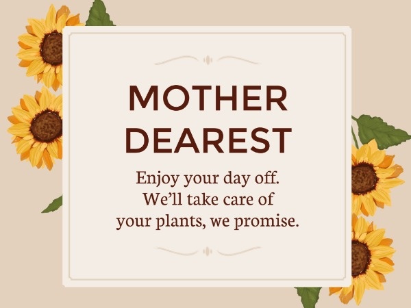 Vintage Illustration Floral Mother's Day Card