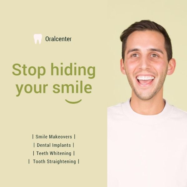 dental, tooth, dentist, Teeth Whitening  Instagram Post Template