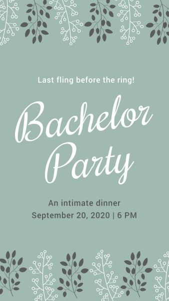 bridal shower, groom, life, Bachelor Party Tonight  Instagram Story Template