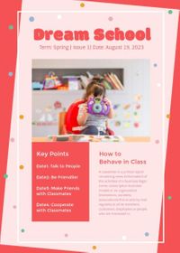 Pink Dream School Newsletter