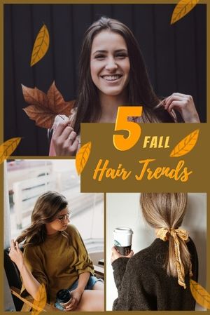 autumn, fashion, hairstyle, Hair Trends Pinterest Post Template