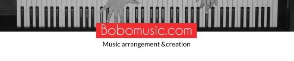 music, website, advertisement, Gray Piano Background Soundcloud Banner Template
