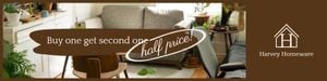 decoration, house, cushion, Brown Homeware Store Sale Banner ETSY Cover Photo Template