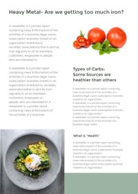 White Nutritionist Newsletter
