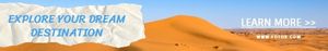 explore, destination, dream, Desert Travel Online Ads Mobile Leaderboard Template