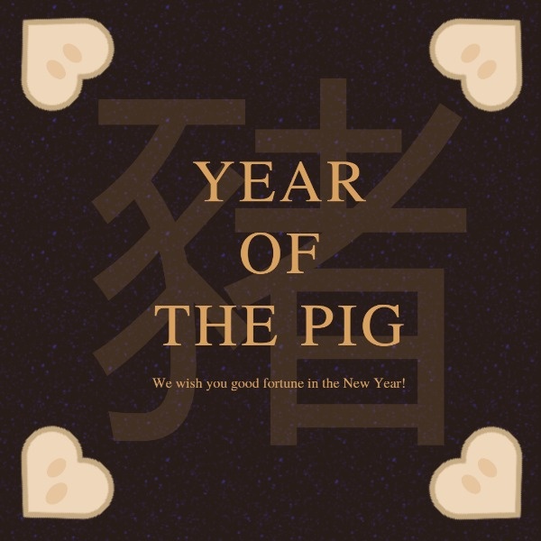 Year Of The Pig Instagram Post