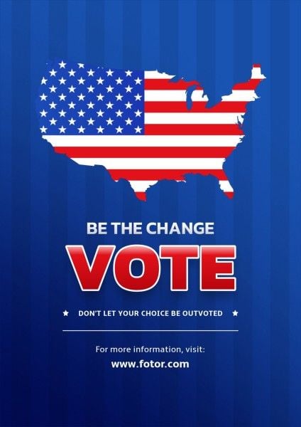 vote, election day, america, Blue And Red Political Election Campaign Poster Template