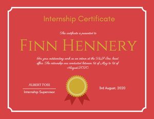 Internship Certificate