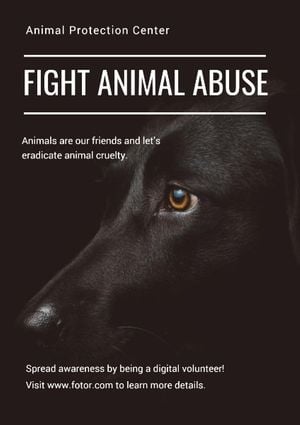 aminal, pet, love, Animal Abuse Fight Poster Template