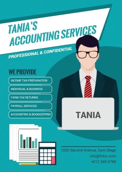 financial, finance, accountant, Accounting Service Poster Template