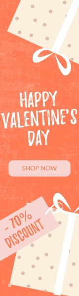 Orange Valentine's Day Online Sale  Wide Skyscraper