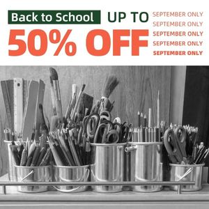 promotion, business, shop, Back To School Stationery Discount Sale Instagram Post Template