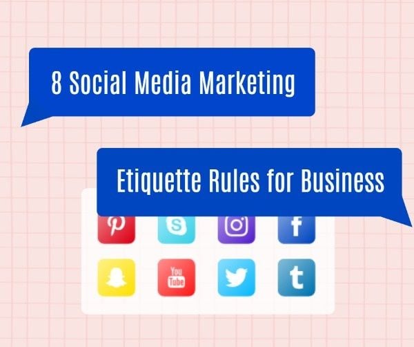 sns, business, internet, Social Media Marketing Etiquette Rules Facebook Post Template