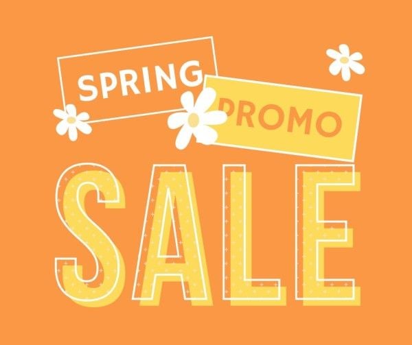 promotion, promo, spring sale, Orange Black Friday Sale Facebook Post Template