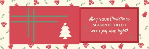 vacation, xmas, festival, Christmas Box Twitter Cover Template