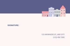 Simple Purple House Sale ID Card