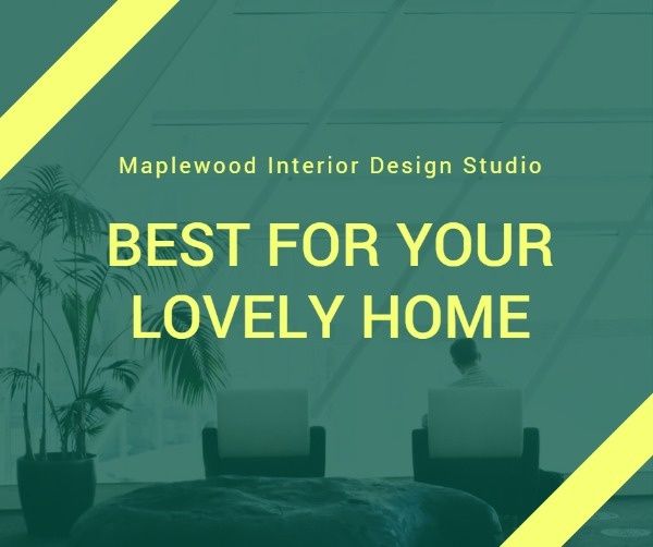 company, corporate, enterprise, Modern House Interior Design  Facebook Post Template
