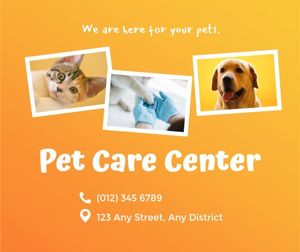 pet, hospital, pet care, Best Veterinary Clinic Facebook Post Template