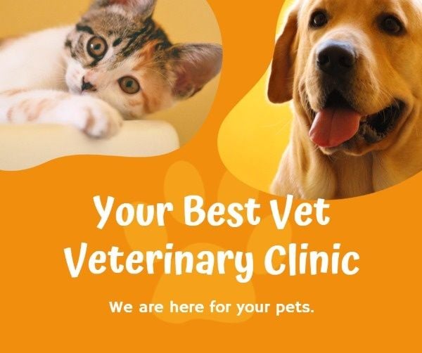 pet, hospital, dog, Best Veterinary Clinic Facebook Post Template