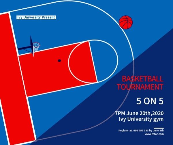 contest, game, sport, Basketball Tournament Facebook Post Template