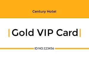 information, business, application, Simple Yellow Gold VIP Card ID Card Template
