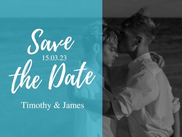 save the date, party, celebration, Modern LGBT Engagement Invitation Card Card Template