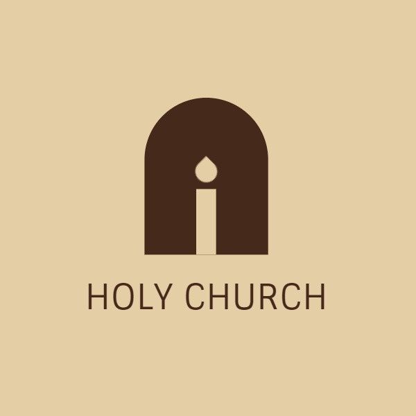 religion, religious, bishop, Holy Church Icon Logo Template