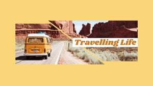 trip, traveler, view, Travelling Life Youtube Channel Art Template