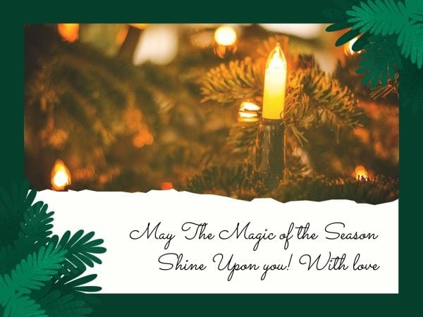 holiday, celebration, photo, Green Christmas Greeting Card Template