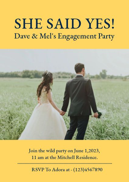 Engagement Romance Party Invitation
