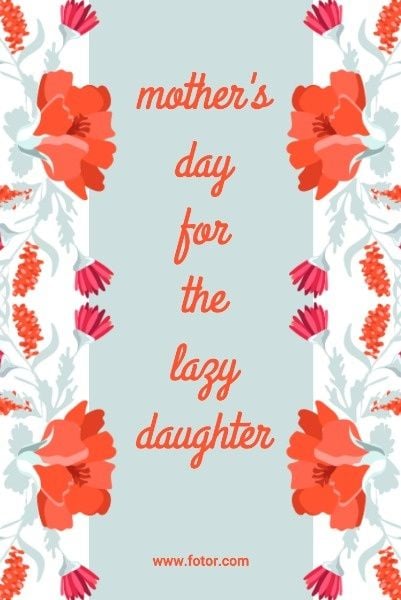 mom, mommy, festival, Mother's Day Flora Frame Pinterest Post Template