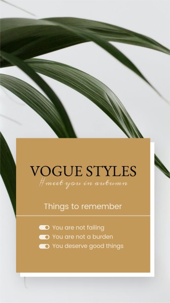 Simple Vogue Style Instagram Story