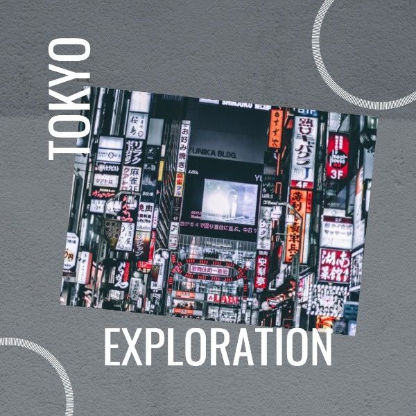 instagram stories, ins story, influencer, Tokyo Exploration Instagram Post Template