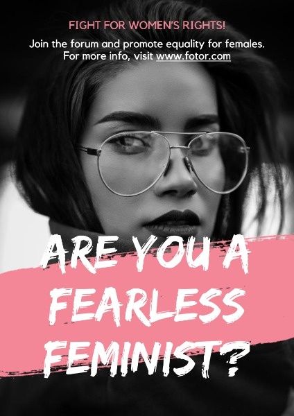 women, female, rights, Black Feminist Campaign Poster Template