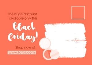 sales, promotion, discount, Black Friday Postcard Template