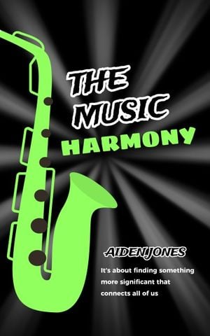 business, commercial, advertising, Green Music Harmony Book Cover Template