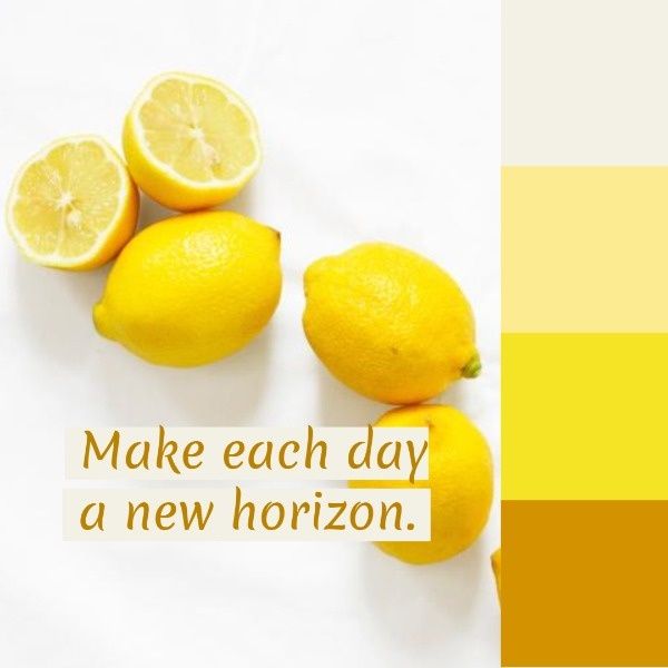 白色和黄色柠檬壁纸 Instagram帖子