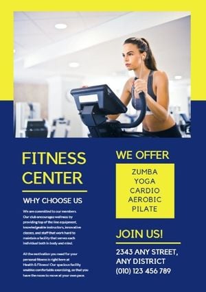 fitness, workout, sports, Modern Gym Center  Flyer Template