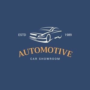 car logo, icon, automotive, Blue Car Showroom Logo Template