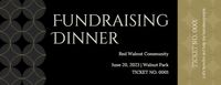 Black Business Style Fundraising Dinner Party Ticket