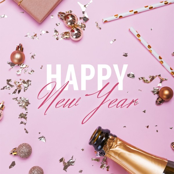Pink Celebration Happy New Year Instagram Post