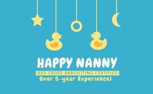 marketing, life, lifestyle, Happy Nanny Business Card Template