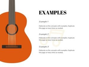 classical music, marketing, education, Red Classical Jazz Guitar Music Presentation 4:3 Template