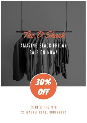 Dark Friday Sale Clothes Store Flyer